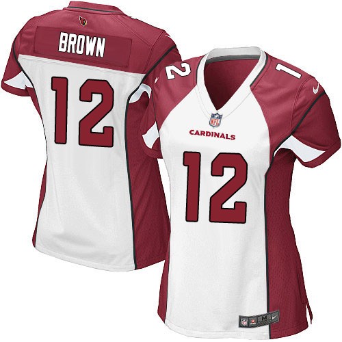 Women's Game John Brown Nike Jersey White Road - #12 NFL Arizona Cardinals